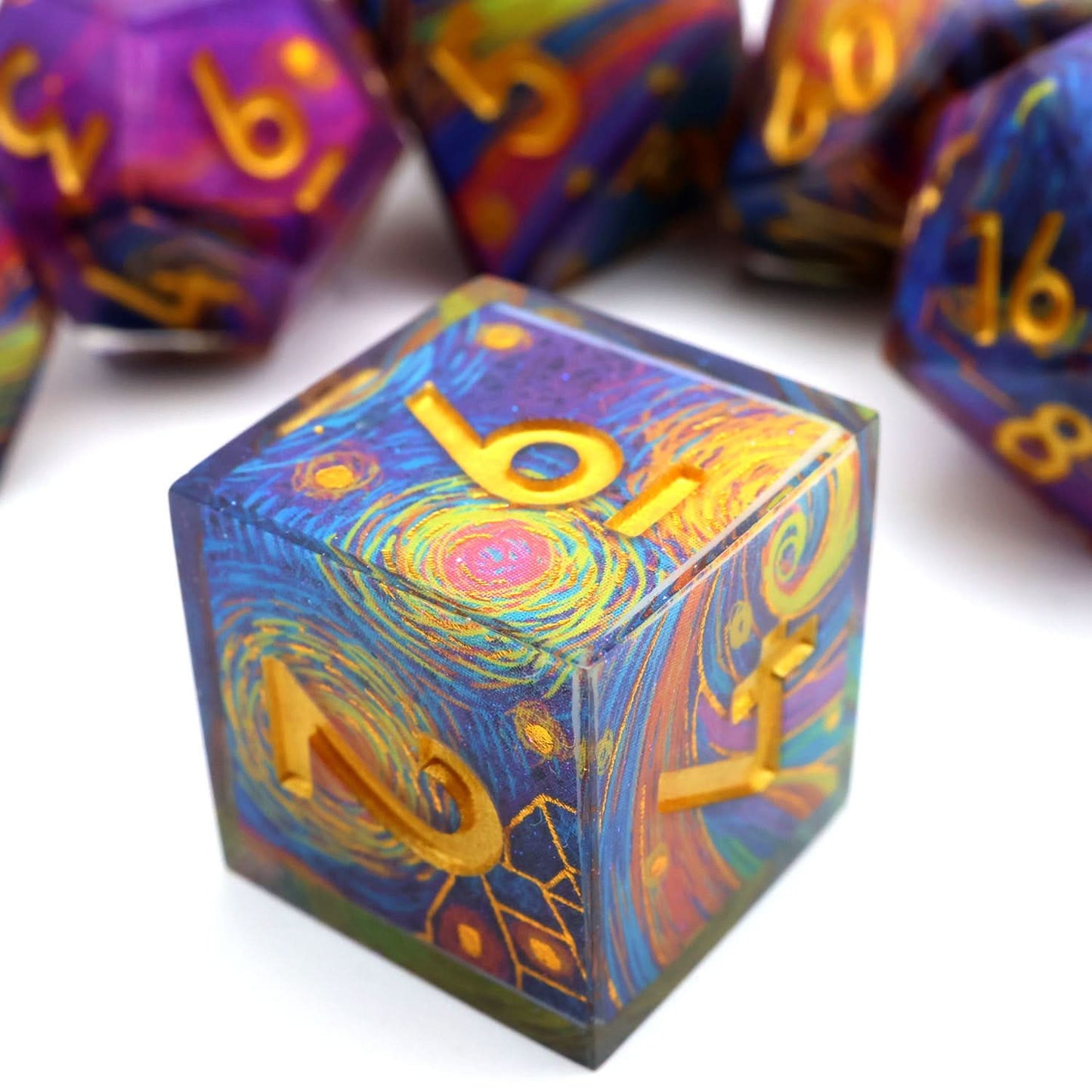 Gilded Cosmos | Art Core Dice | 7 Piece Set