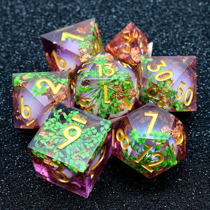 Potion of Vitality | Sharp Edge Dice | Resin | 7 Piece Set