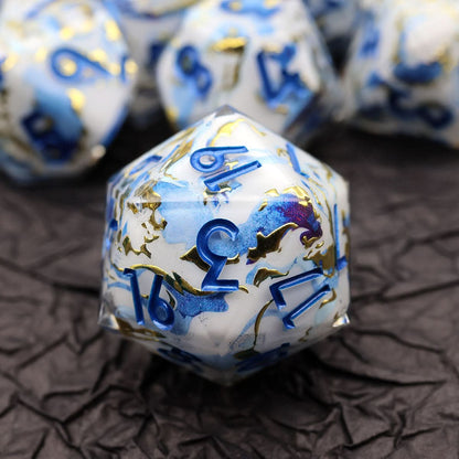 Divine Marble | Art Core Dice | 7 Piece Set
