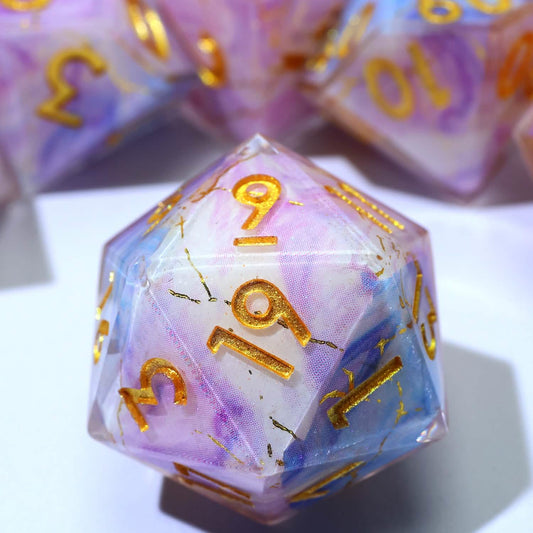 Glimmerveil | Sharp Edge Dice | Resin | 7 Piece Set