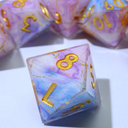 Glimmerveil | Sharp Edge Dice | Resin | 7 Piece Set