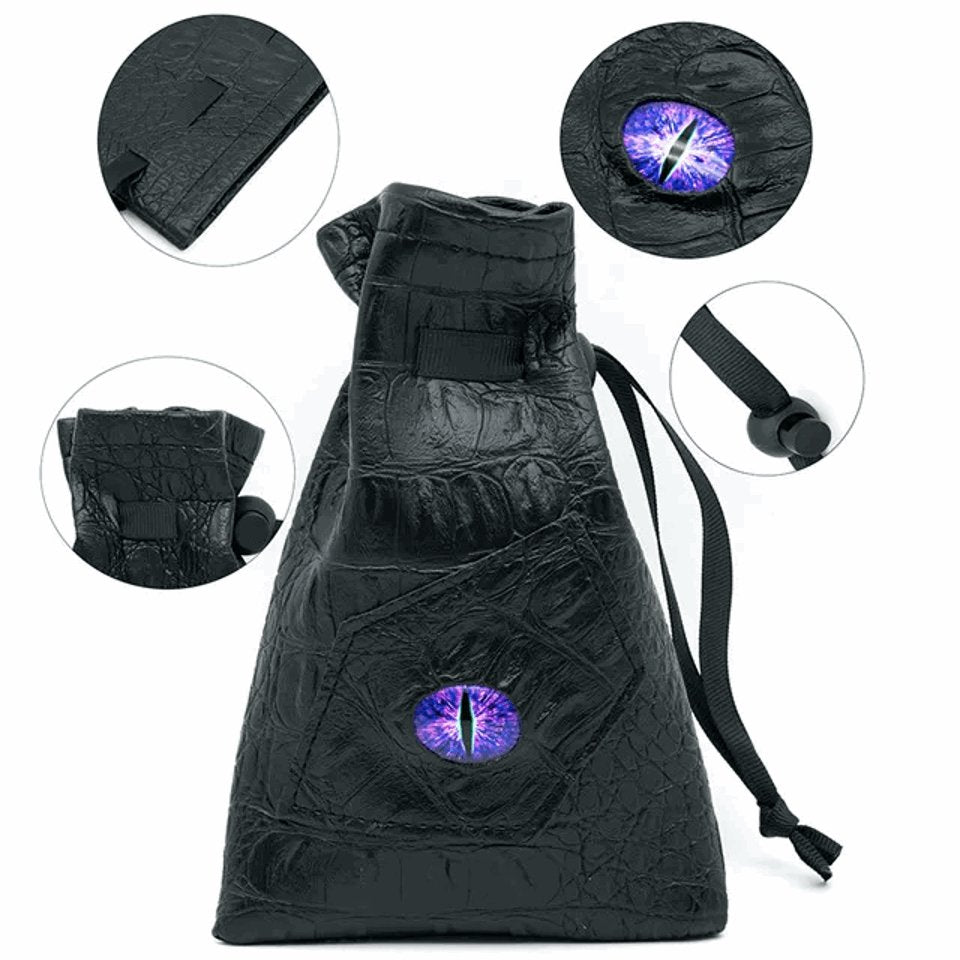 Dragon's Vault | Purple Eye | Vegan Leather Dice Bag