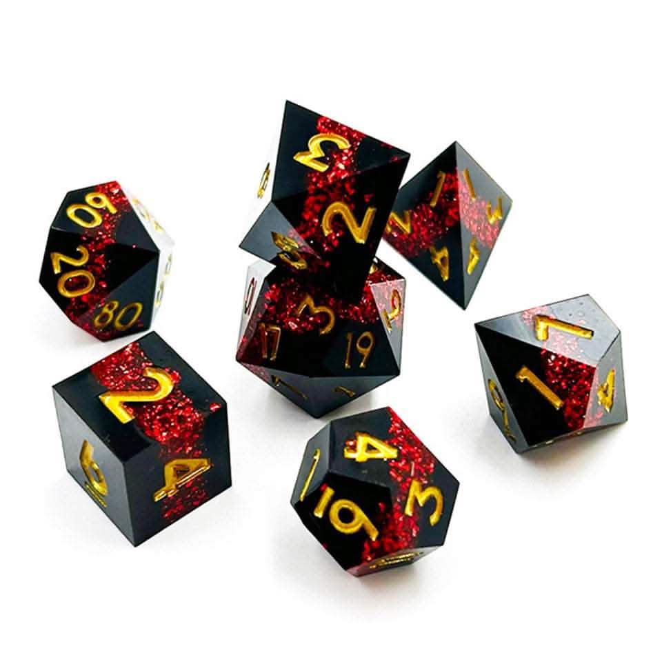 Druid's Vein | Sharp Edge Dice | Resin | 7 Piece Set