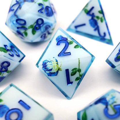 Enchanted China | Sharp Edge Dice | Resin | 7 Piece Set