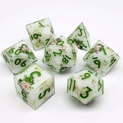 Floral Notes | Art Core Dice| 7 Piece Set