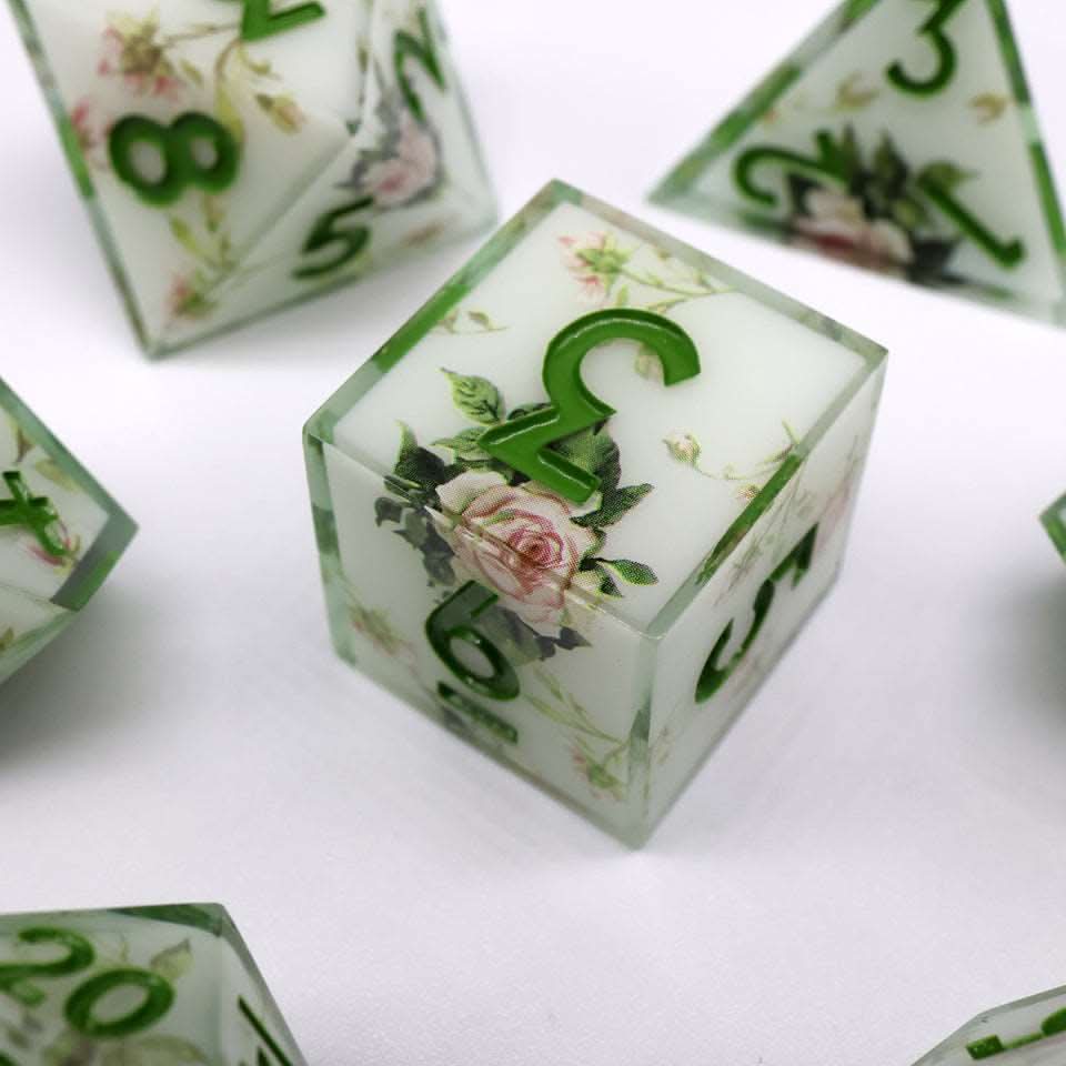 Floral Notes | Art Core Dice| 7 Piece Set