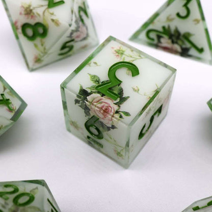 Floral Notes | Art Core Dice| 7 Piece Set