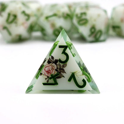 Floral Notes | Art Core Dice| 7 Piece Set