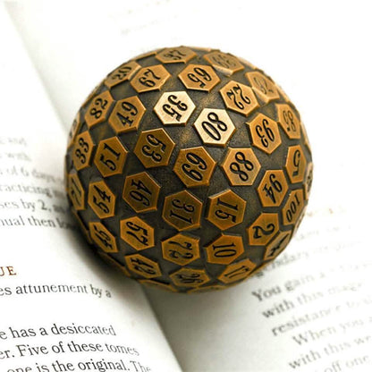 Gold Oracle | Solid Metal Dice | 45MM D100