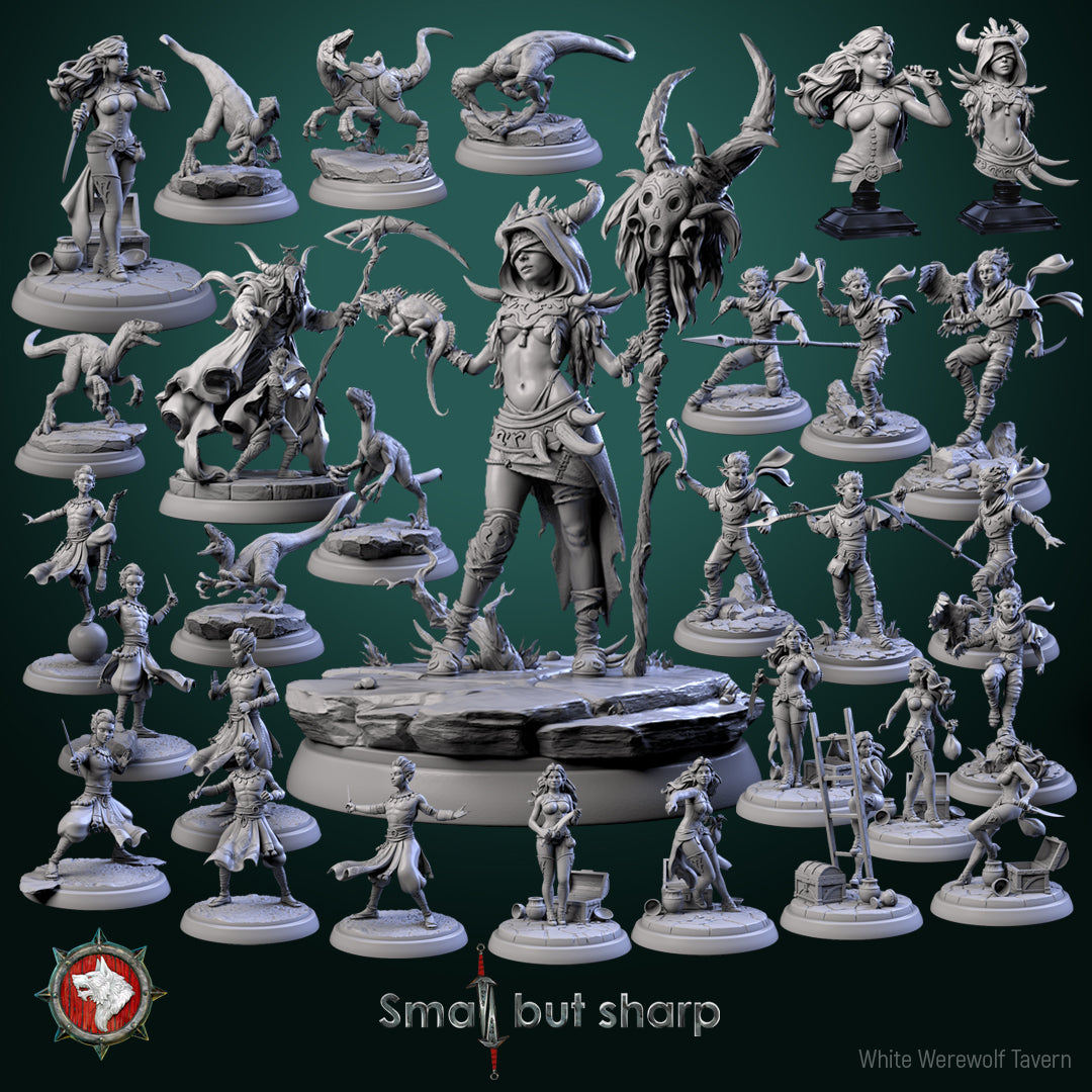 Dungeons and Dragons Models - Small but Sharp - Set by White Werewolf Tavern