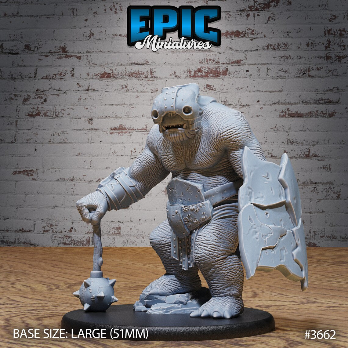 3d Printing - Large Scale - Tabletop/DnD Creatures - Boar Folk/Marauder Troll - Epic Miniatures