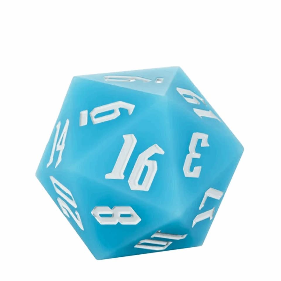 Jester's Bounce | 55mm Luminous D20 Silicone | Blue