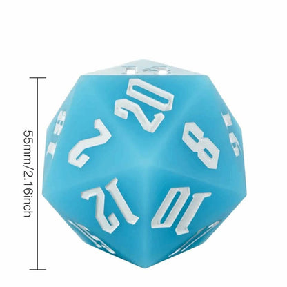 Jester's Bounce | Silicone D20 | Single Dice | Blue