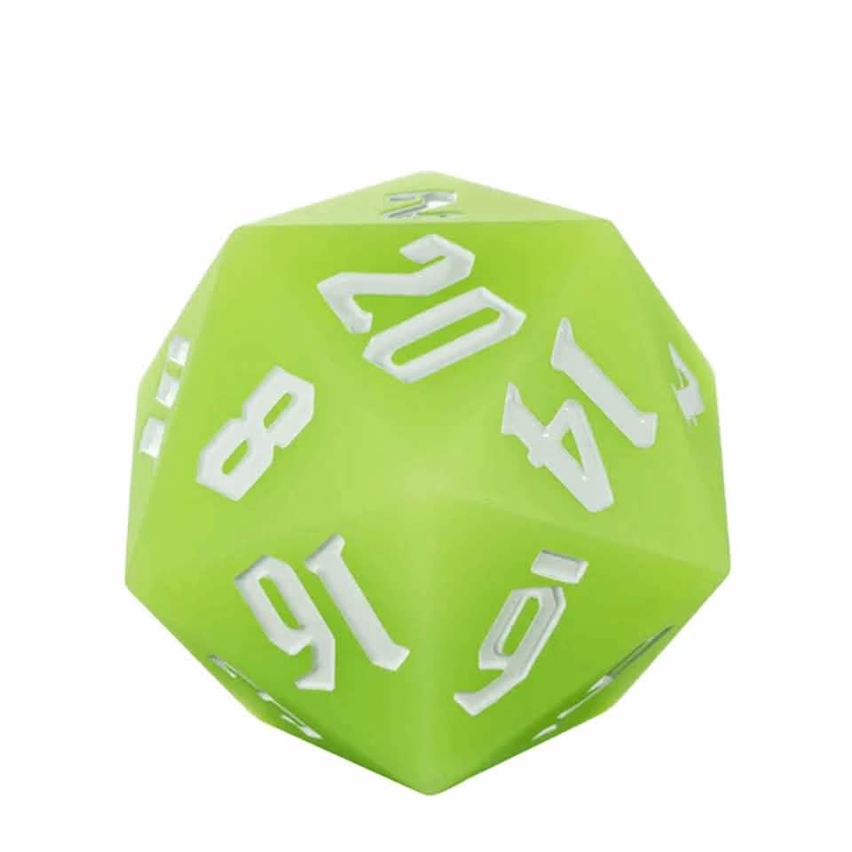 Jester's Bounce | Silicone D20 | Single Dice | Green