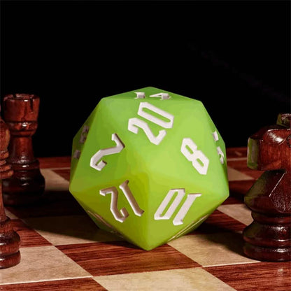Jester's Bounce | Silicone D20 | Single Dice | Green
