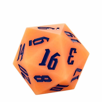 Jester's Bounce | Silicone D20 | Single Dice | Orange