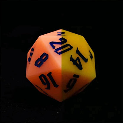 Jester's Bounce | Silicone D20 | Single Dice | Orange