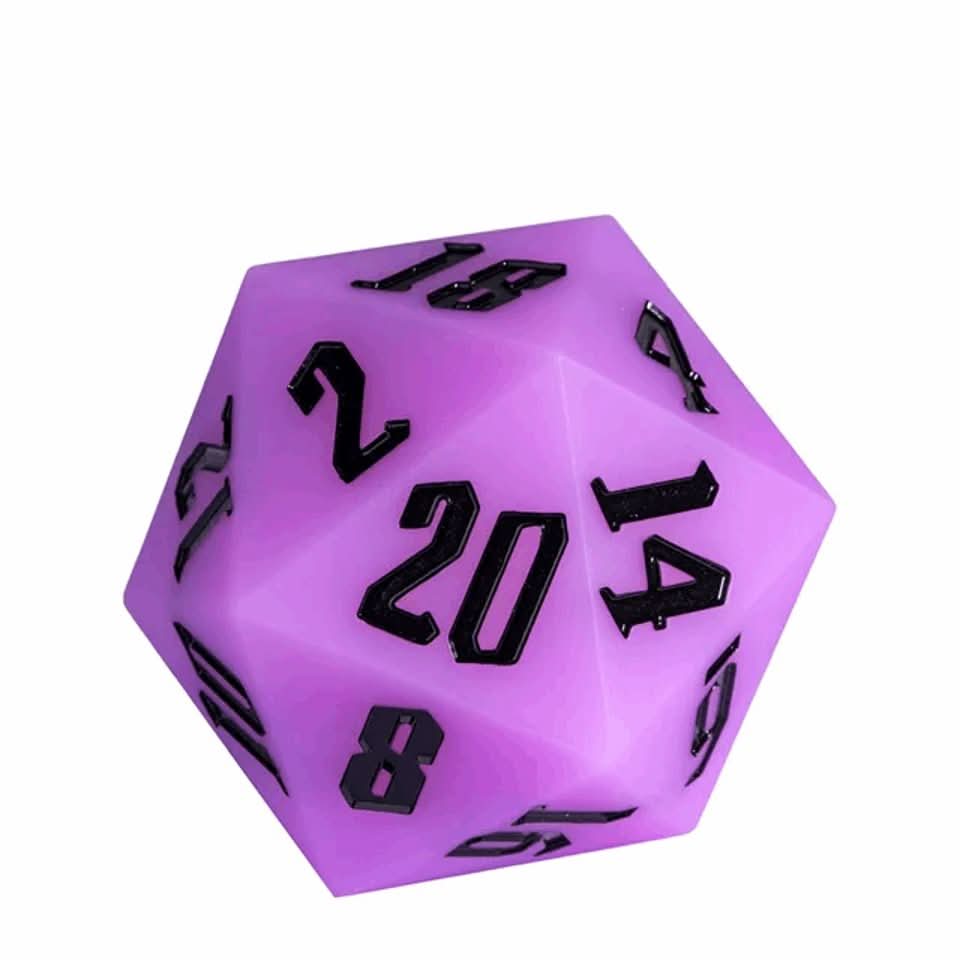 Jester's Bounce | 55mm Luminous D20 Silicone | Purple