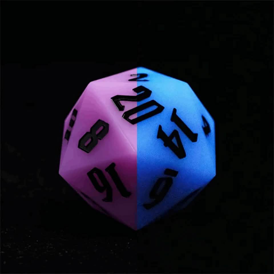Jester's Bounce | Silicone D20 | Single Dice | Purple