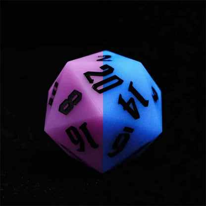Jester's Bounce | Silicone D20 | Single Dice | Purple