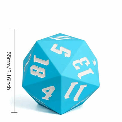 Jester's Bounce | Silicone D20 | Single Dice | Sky Blue