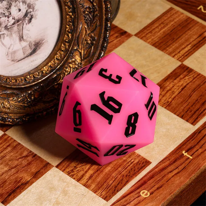 Jester's Bounce | Silicone D20 | Single Dice | Pink