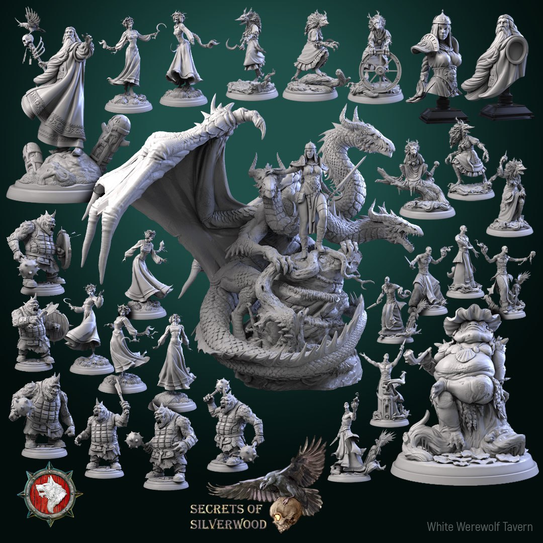 Dungeons and Dragons Models - Secrets of Silverwood - Set by White Werewolf Tavern