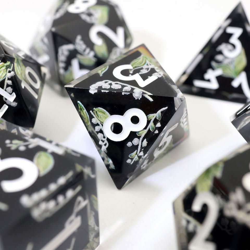 Midnight Moondrop | Art Core Dice| 7 Piece Set