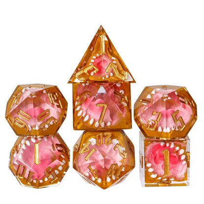Mimic's Clutch | Sharp Edge Dice | Resin | 7 Piece Set
