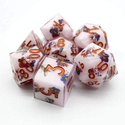 Natures Remedy | Sharp Edge Dice | Resin | 7 Piece Set