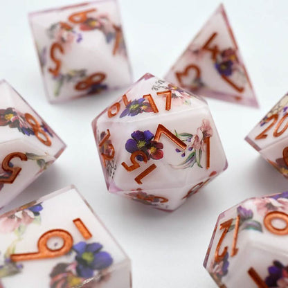Natures Remedy | Sharp Edge Dice | Resin | 7 Piece Set
