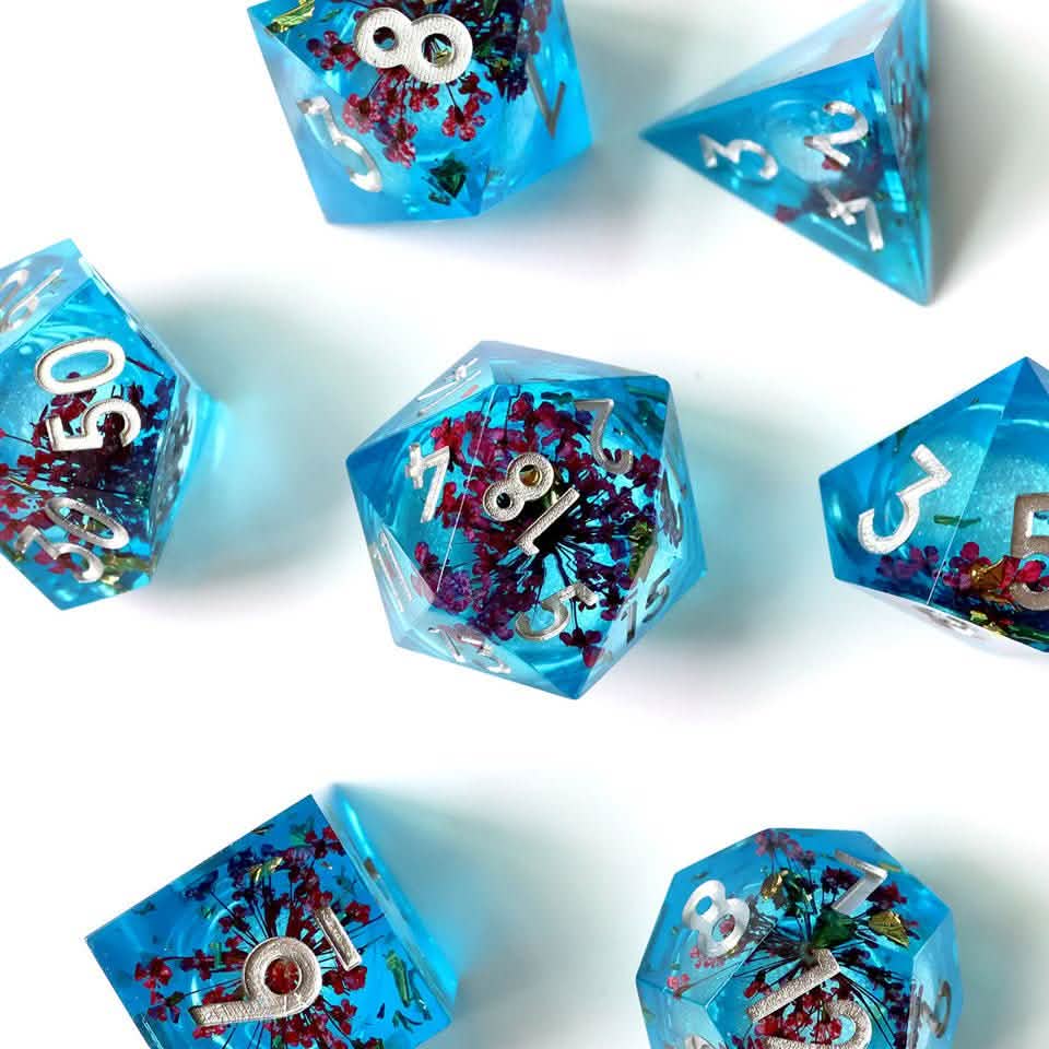 Potion of Clarity | Liquid Core Dice | Resin | 7 Piece Set