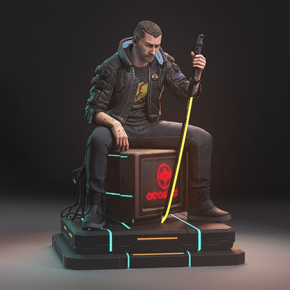 V - Cyberpunk - Male Variation | 3D Printed Resin Model | Unpainted or Hand-Painted