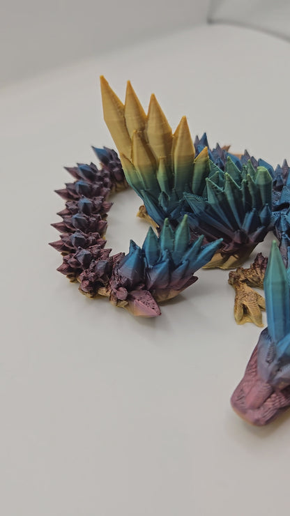 Articulated Crystal Dragon With Wings
