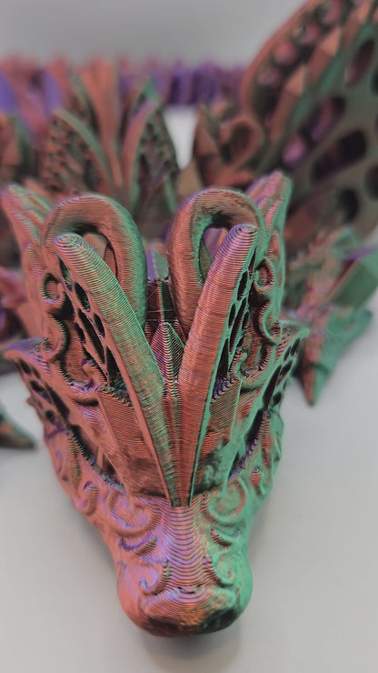 Articulated Winged Fae Wolf Dragon