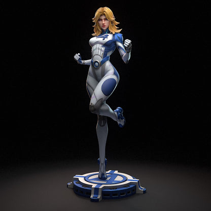 Invisible Woman | 3D Printed Resin Model | Unpainted or Hand-Painted