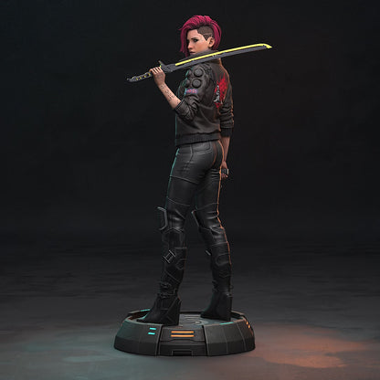 V Cyberpunk - Female Version | 3D Printed Resin Model | Unpainted or Hand-Painted