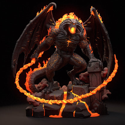 The Balrog | 3D Printed Resin Model | Unpainted or Hand-Painted