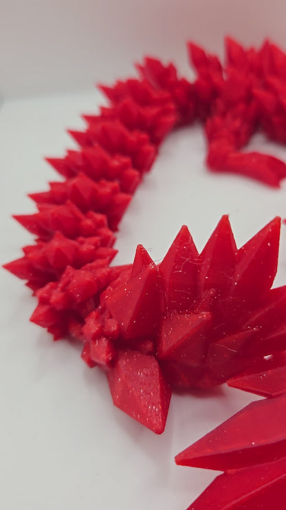 Articulated Crystal Dragon With Wings