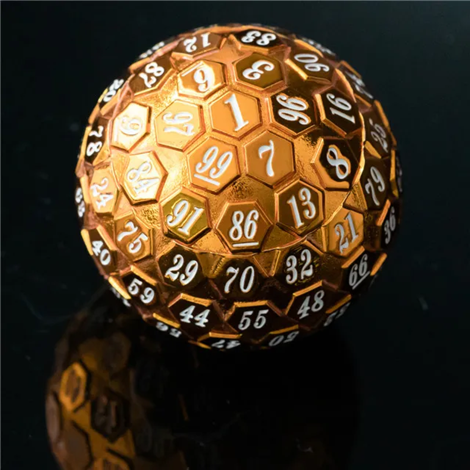 Sunfire Oracle | Solid Metal Dice | 45MM D100