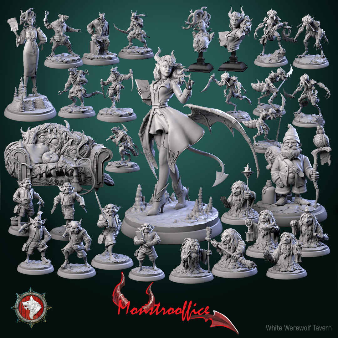 Dungeons and Dragons Models - MonstroOffice - Set by White Werewolf Tavern