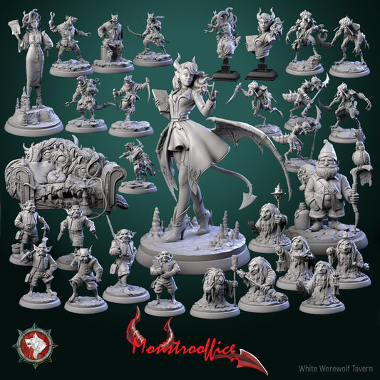 Dungeons and Dragons Models - MonstroOffice - Set by White Werewolf Tavern