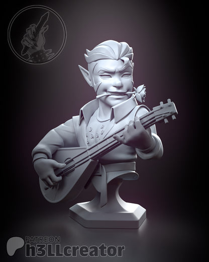 Scanlan Bust | The Legend of Vox Machina (fan art) | Resin 3d Printed | High Detail and Quality