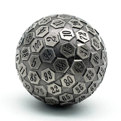 Silver Oracle | Solid Metal Dice | 45MM D100