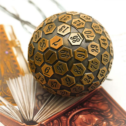 Gold Oracle | Solid Metal Dice | 45MM D100