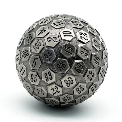 Silver Oracle | Solid Metal Dice | 45MM D100